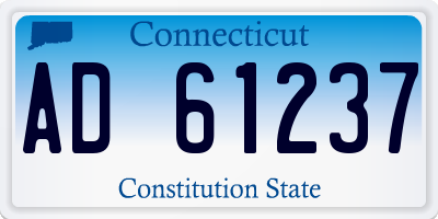 CT license plate AD61237