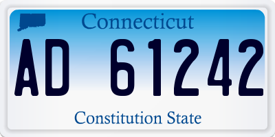 CT license plate AD61242