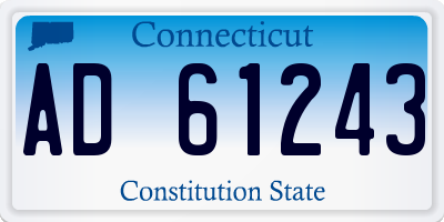 CT license plate AD61243
