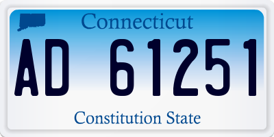 CT license plate AD61251