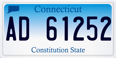 CT license plate AD61252