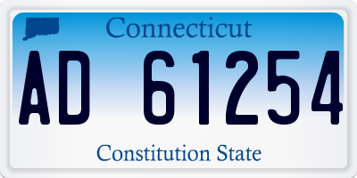 CT license plate AD61254