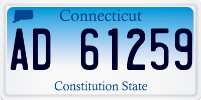 CT license plate AD61259