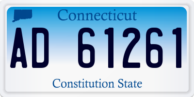 CT license plate AD61261