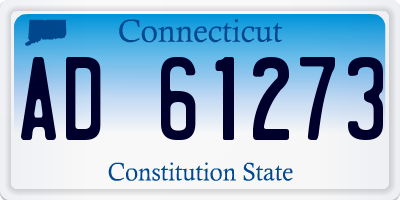 CT license plate AD61273