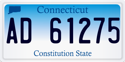 CT license plate AD61275