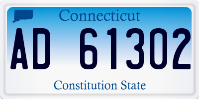 CT license plate AD61302