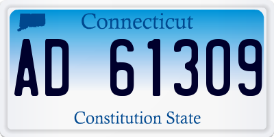 CT license plate AD61309