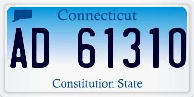 CT license plate AD61310