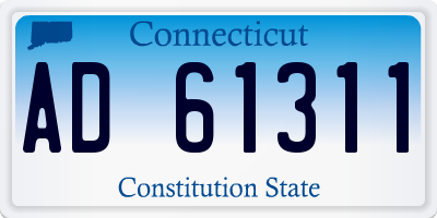 CT license plate AD61311