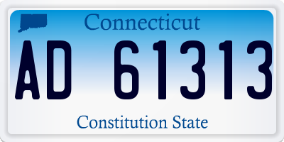 CT license plate AD61313