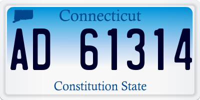 CT license plate AD61314