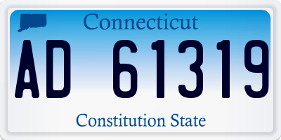 CT license plate AD61319