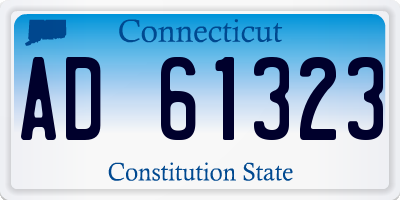 CT license plate AD61323