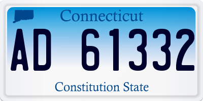 CT license plate AD61332