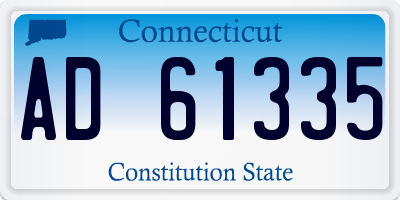 CT license plate AD61335