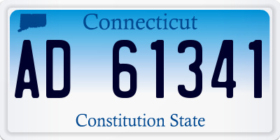 CT license plate AD61341