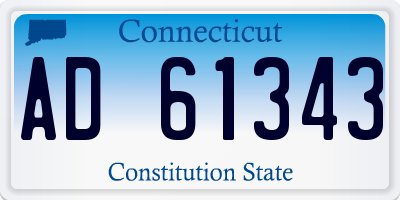 CT license plate AD61343
