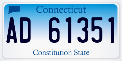 CT license plate AD61351