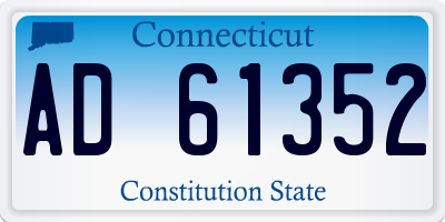 CT license plate AD61352