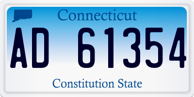 CT license plate AD61354