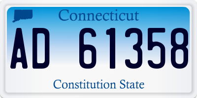 CT license plate AD61358