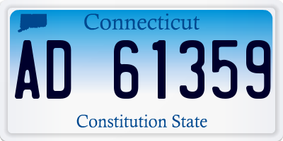 CT license plate AD61359