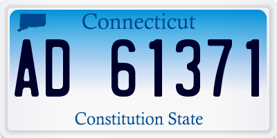 CT license plate AD61371