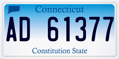 CT license plate AD61377