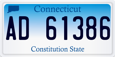 CT license plate AD61386