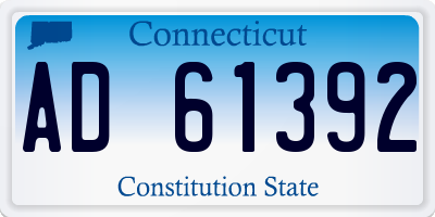 CT license plate AD61392