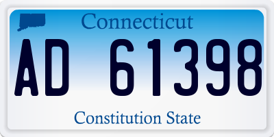 CT license plate AD61398