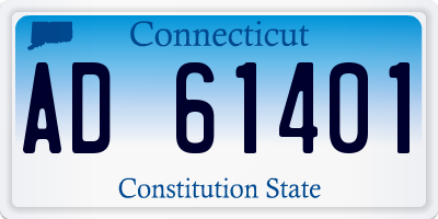 CT license plate AD61401