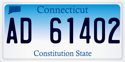 CT license plate AD61402