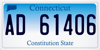 CT license plate AD61406