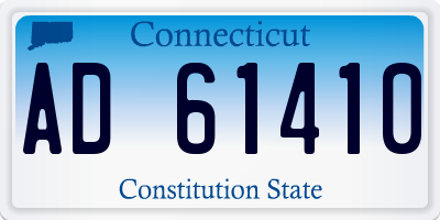 CT license plate AD61410