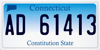CT license plate AD61413