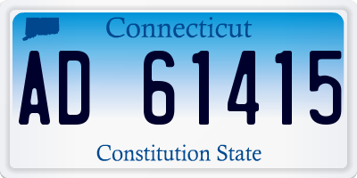 CT license plate AD61415