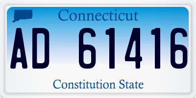 CT license plate AD61416