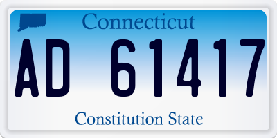 CT license plate AD61417