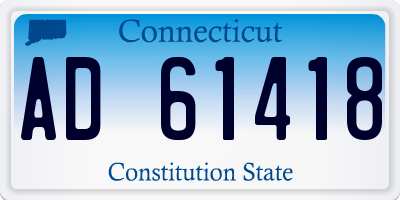 CT license plate AD61418