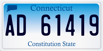 CT license plate AD61419