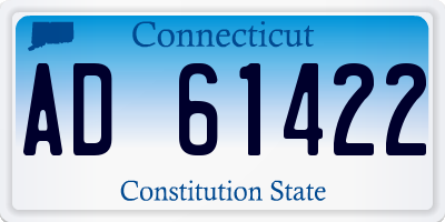 CT license plate AD61422
