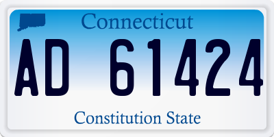 CT license plate AD61424