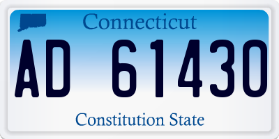 CT license plate AD61430