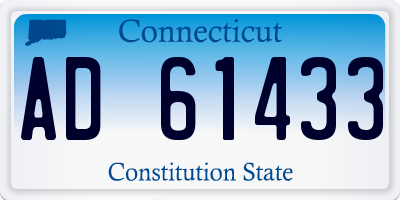 CT license plate AD61433