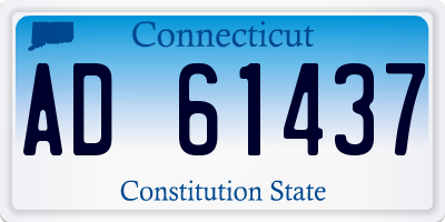 CT license plate AD61437