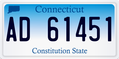 CT license plate AD61451