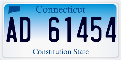 CT license plate AD61454