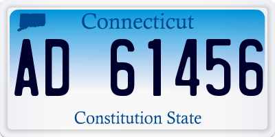 CT license plate AD61456